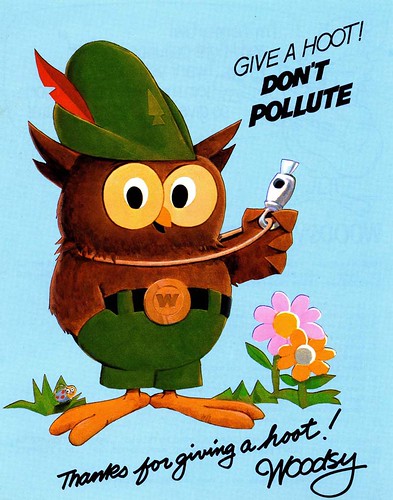 The U.S. Department of Agriculture debuts Woodsy Owl in Washington, D.C. in 1971. His signature motto then was “Give a hoot; don’t pollute!”