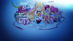 110927(1) - 台灣微軟Silverlight看板娘「藍澤光」歡度一歲生日、特製桌布現正開放下載中！ (1/2)