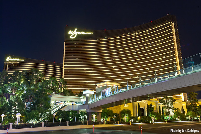 El hotel Wynn Las Vegas y Encore, por la noche