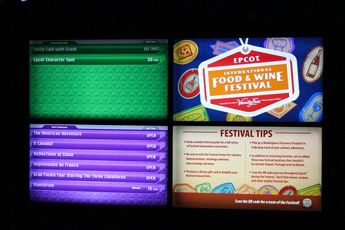 Epcot Food and Wine Festival tip board