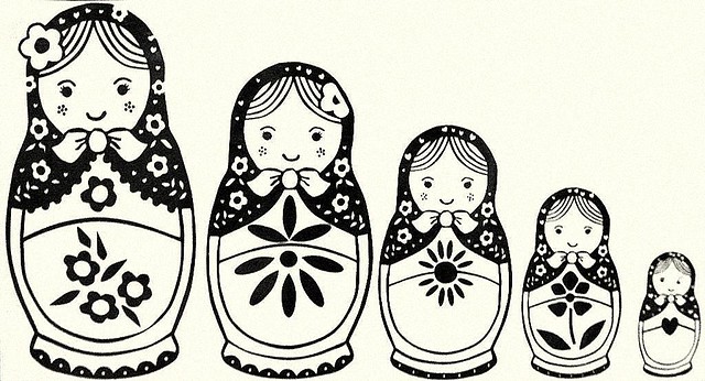 Babushka dolls set of 177