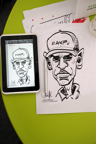 digital caricature live sketching on HTC Flyer for HTC Weekend - Day 1 - h