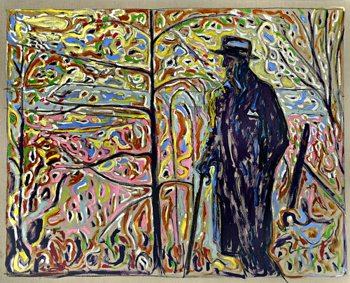 22 - Billy_Childish_Sibelius_Amongst_Saplings_2010_152x122cm_Oil_and_charcoal_on_linen  by The Future Tense