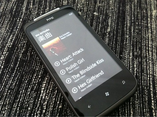 Zune music Player, on Windows Phone 7