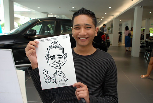 Caricature live sketching for Performance Premium Selection first year anniversary - day 3 - 1