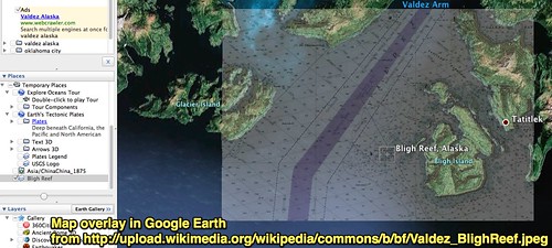 Google Earth Map Overlay of Bligh Reef