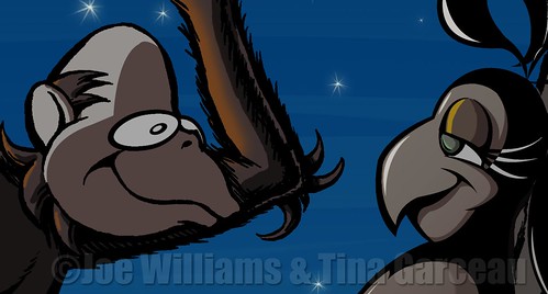 Monkey & Bird - Some Enchanted Evening by willceau