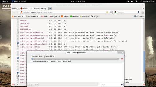 Récupération d'une ISO d'Ubuntu 11.10 post beta 2