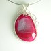 Ruby red faceted durzy agate pendant