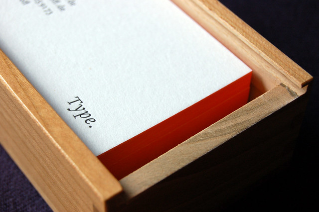 Box close-up with Type