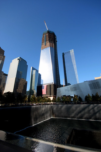WTC 1 and the North Tower Pool by DC4416