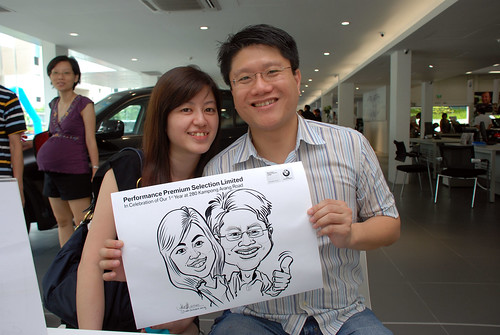 Caricature live sketching for Performance Premium Selection first year anniversary - day 3 - 7