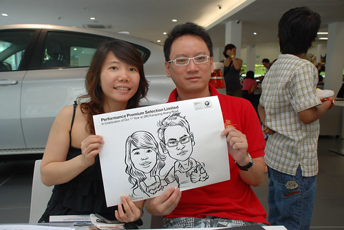 Caricature live sketching for Performance Premium Selection first year anniversary - day 4 - 16