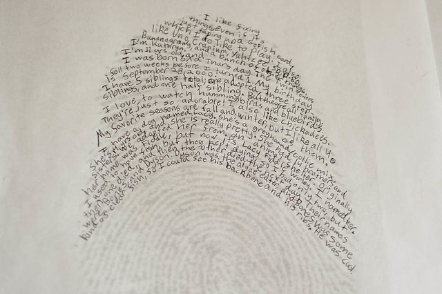 fingerprint writing