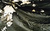 Jedediah Gainer, Beyond the Surface Plain (Close-up), Bitumen and Gold Leaf on Canvas
