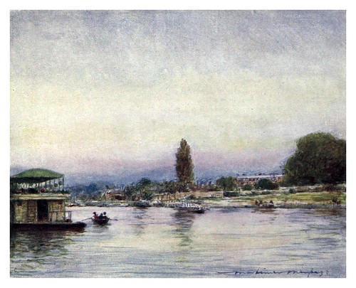 021-Hampton Court desde el rio-The Thames-1906- Mortimer Menpes