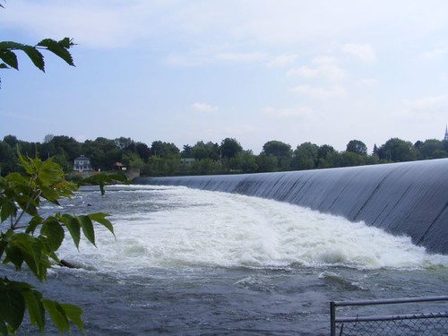 The upriver dam