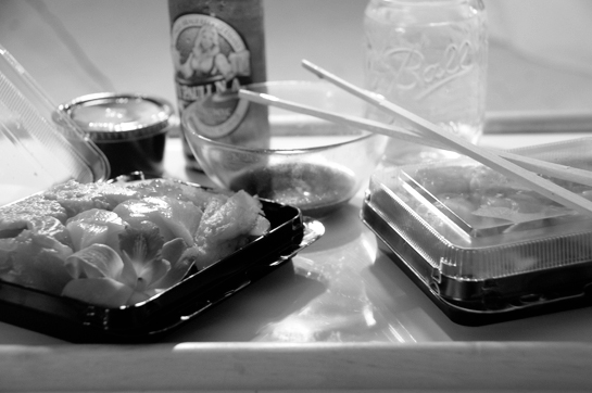 sushi and (non-alcoholic) beer at last