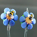 Earring pair : Blossom & bee