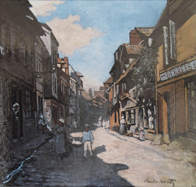 Honfleur - La rue de la Bavole, painted by Monet