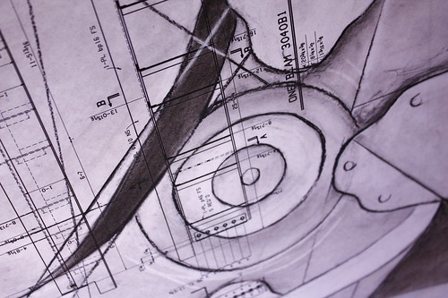 schematic blueprint drawing