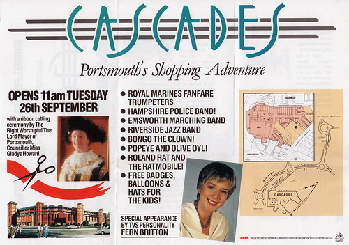 Cascades 1989 Leaflet - Portsmouth's Shopping Adventure
