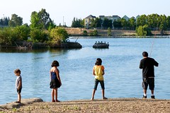 Family Fishing at Almaden Lake