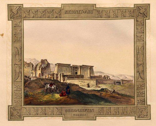 002-Medinet-Habu en el Alto Egipto-Malerische Ansichten aus dem Orient-1839-1840- Heinrich von Mayr-© Bayerische Staatsbibliothek 