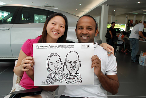 Caricature live sketching for Performance Premium Selection first year anniversary - day 4 - 2