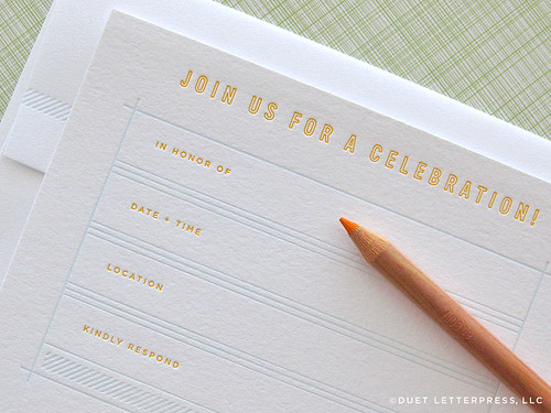 letterpress celebration set