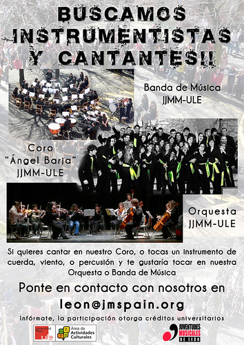 BUSCAMOS INSTRUMENTISTAS Y CANTANTES by Juventudes Musicales de León