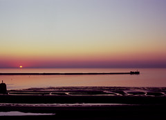 boulogne-sur-mer. coucher de soleil