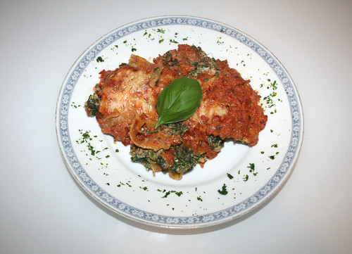 43 - Spinat-Ricotta-Cannelloni / Spinach ricotta cannelloni - Serviert