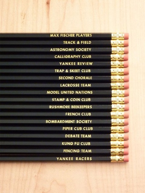 Max Fischer’s Rushmore extracurricular pencil set