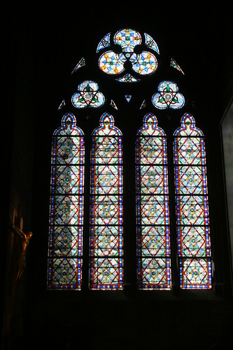 stained glass and the cross