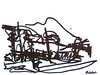 Jedediah Gainer, Rio Rímac, Lima, Peru, Marker Pen on Paper, 32 x 24 cm
