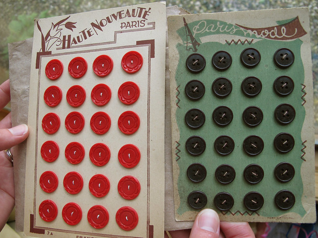 vintage french buttons