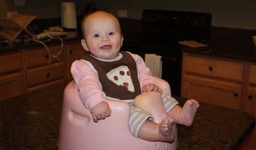 Happy Lucy in the Bumbo