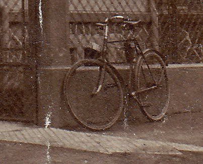 Unidentified house. Germany? (bicycle detail)
