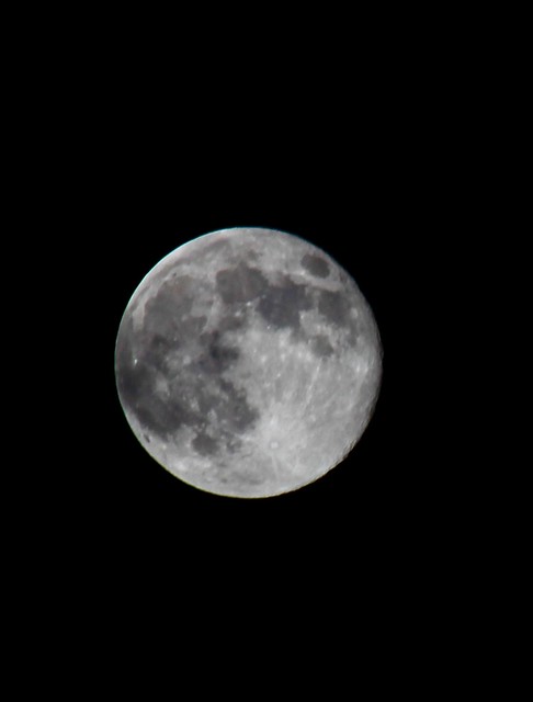 My first attempt at a picture of the moon tonight.
