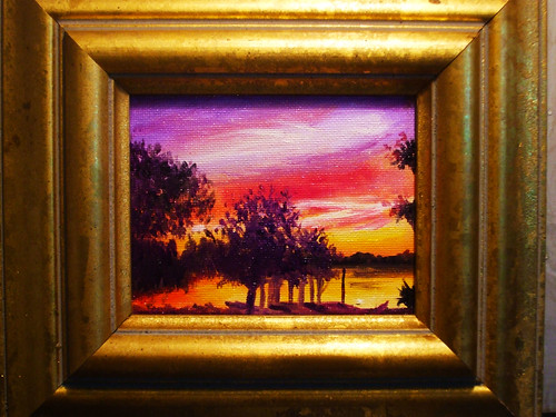 Small sunset painting by rdavidschwartz