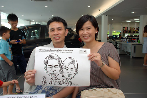 Caricature live sketching for Performance Premium Selection first year anniversary - day 3 - 23