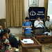 Puruesh Chaudhary, Amir Zia and Aamir Latif at Karachi Press Club for the International Media Ethics Day organized by CIME and Mishal / AGAHI on a Video Conference with Suzanne Harris of CIME
