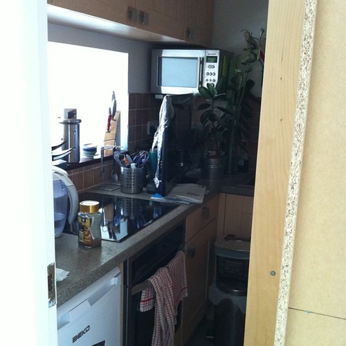 Almost completely inaccessible kitchen