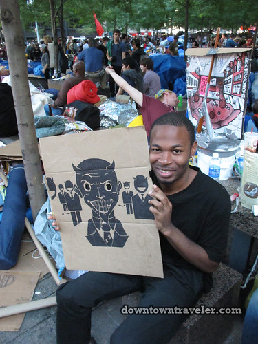 NYC Occupy Wall Street Rally Oct 8 2011 drawing