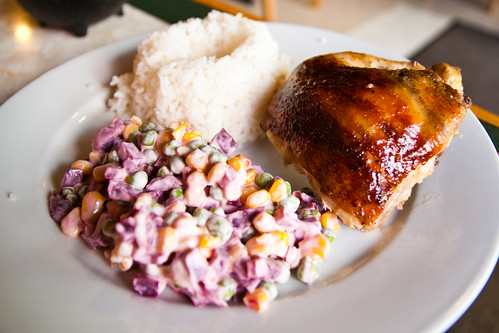 Ensalada Rusa with Rotisserie Chicken at AJ's Peruvian Restaurant