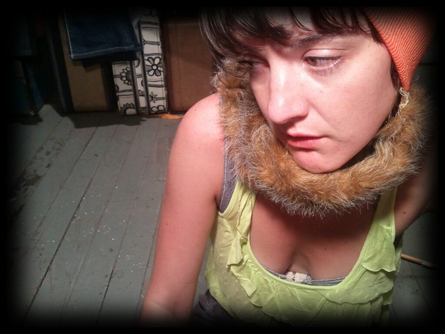 {Danielle Boone™} faux foxtail hunting cap exclusively designed by Madam Chino!