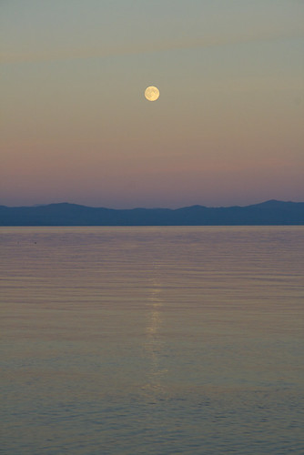 Moonrise over the Salish Sea