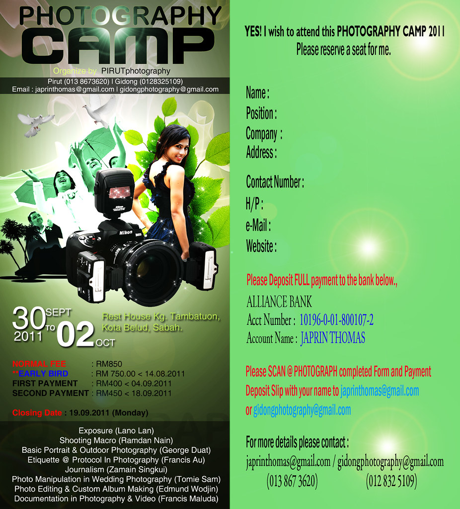 Photo Camp Sabah 2011 : Brochure & Form