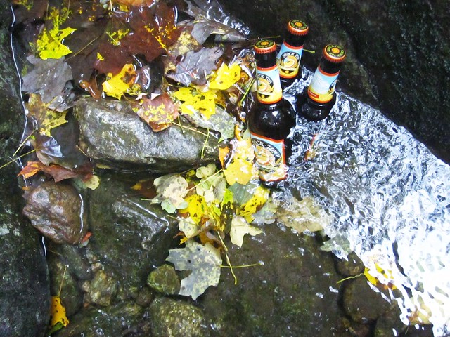 chilling beers in the tyro river